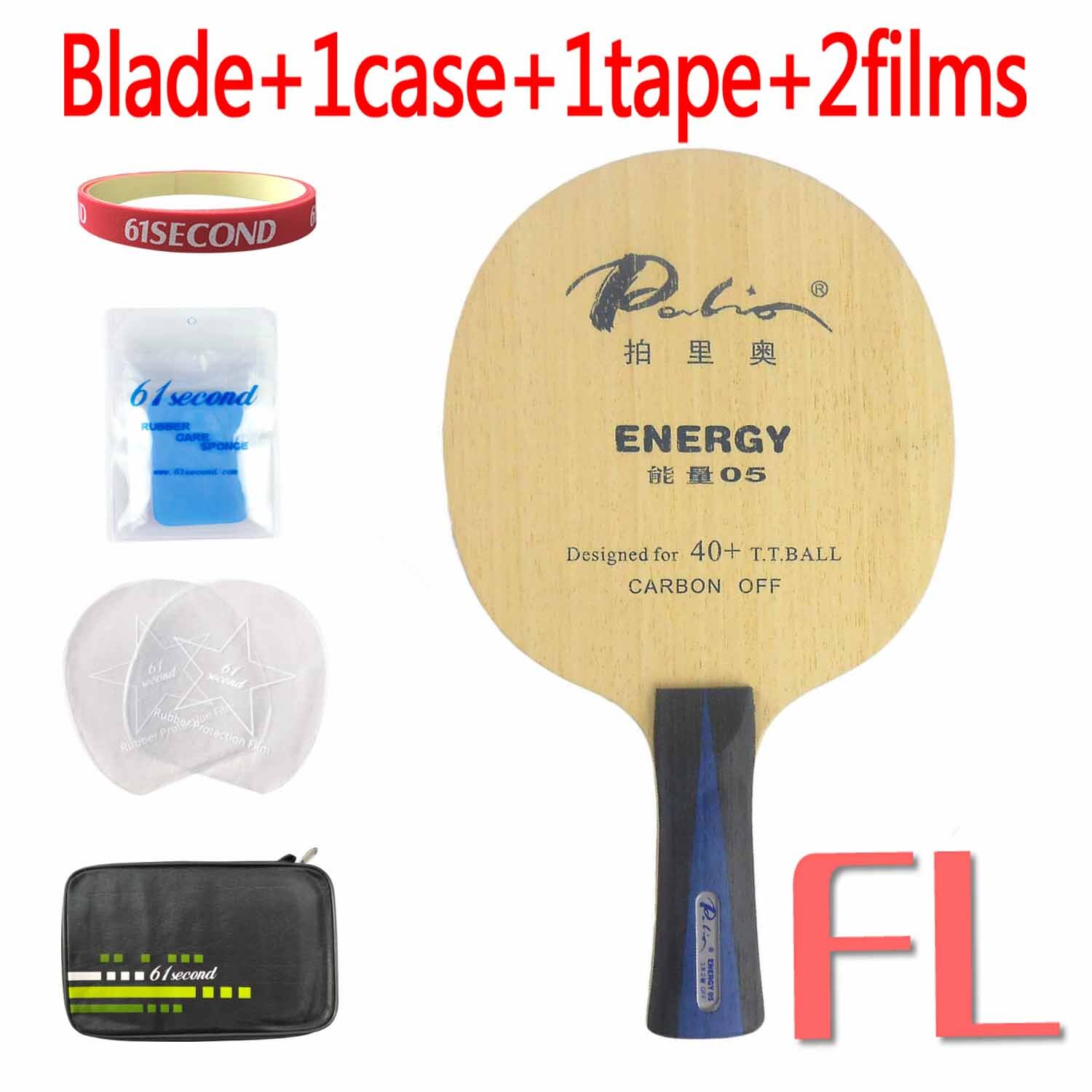 Palio ENERGY05 ENERGY 05 ENERGY-05 3Wood+2Carbon Table Tennis Blade for PingPong Racket: FL with FM case