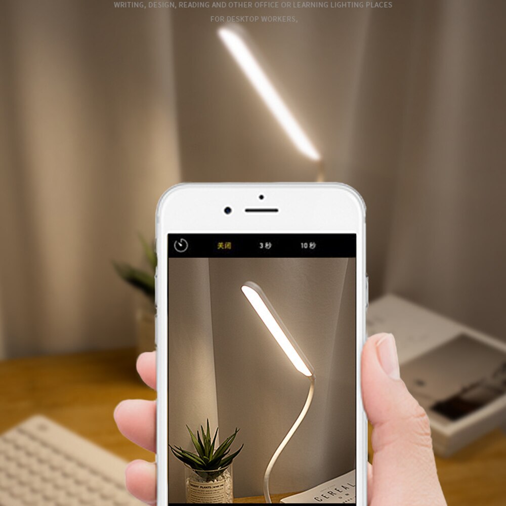 USB Oplaadbare LED Opvouwbare Bureaulamp Oogbescherming Touch Dimbare Reading Tafellamp Led Licht 3 Niveau Kleur