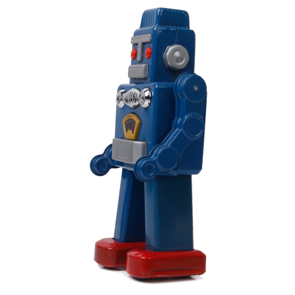 Cool Wind Up Tin Robot Clockwork Toy w/ Key Perfect Collectible Decoration