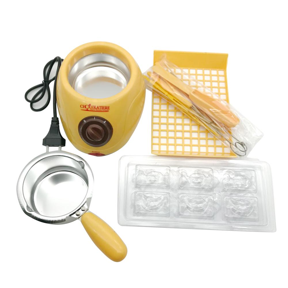 Crisol de Chocolate eléctrico desmontable crisol para Chocolate mantequilla queso caramelo 25w 250ml cocina Gadget de bricolaje: Yellow