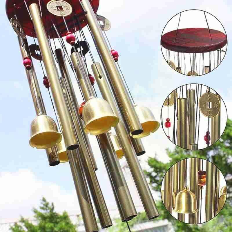 1pcs Outdoor Wind Chimes Copper Bell Antique Windchime Decoration Home Hanging Garden Door P3C4