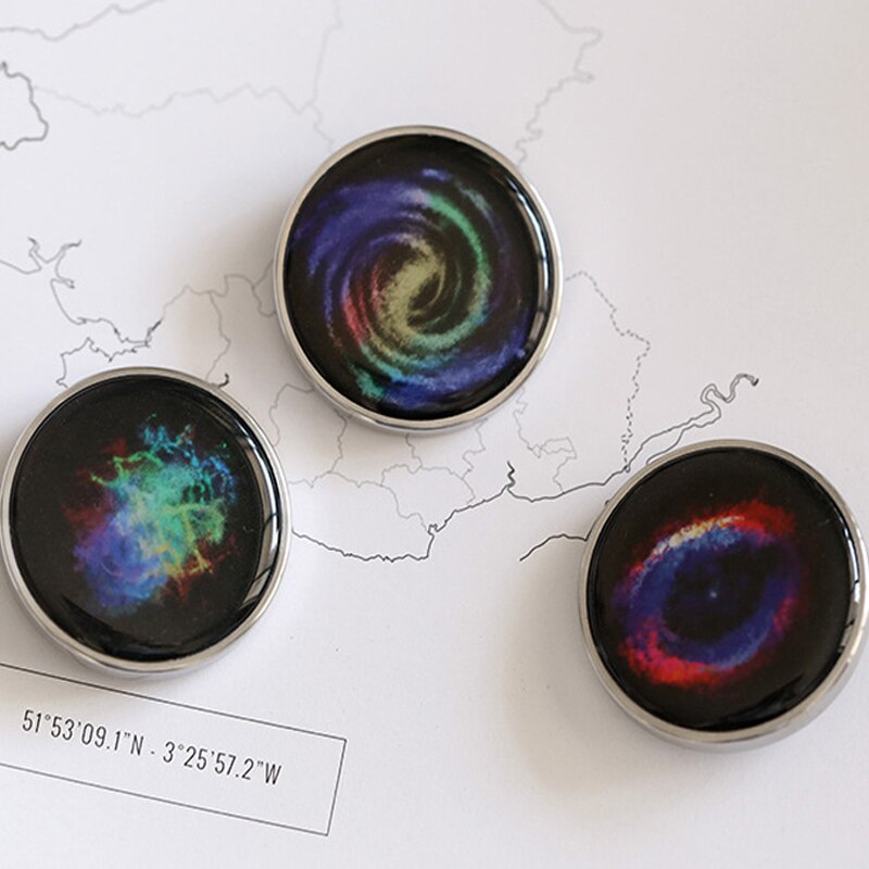 Metal Fidget Toys Adult Desktop Stress Relief Metal Bauble Aluminum Galaxy Star Toy Kinetic Round Spinner Anti Stress Toy