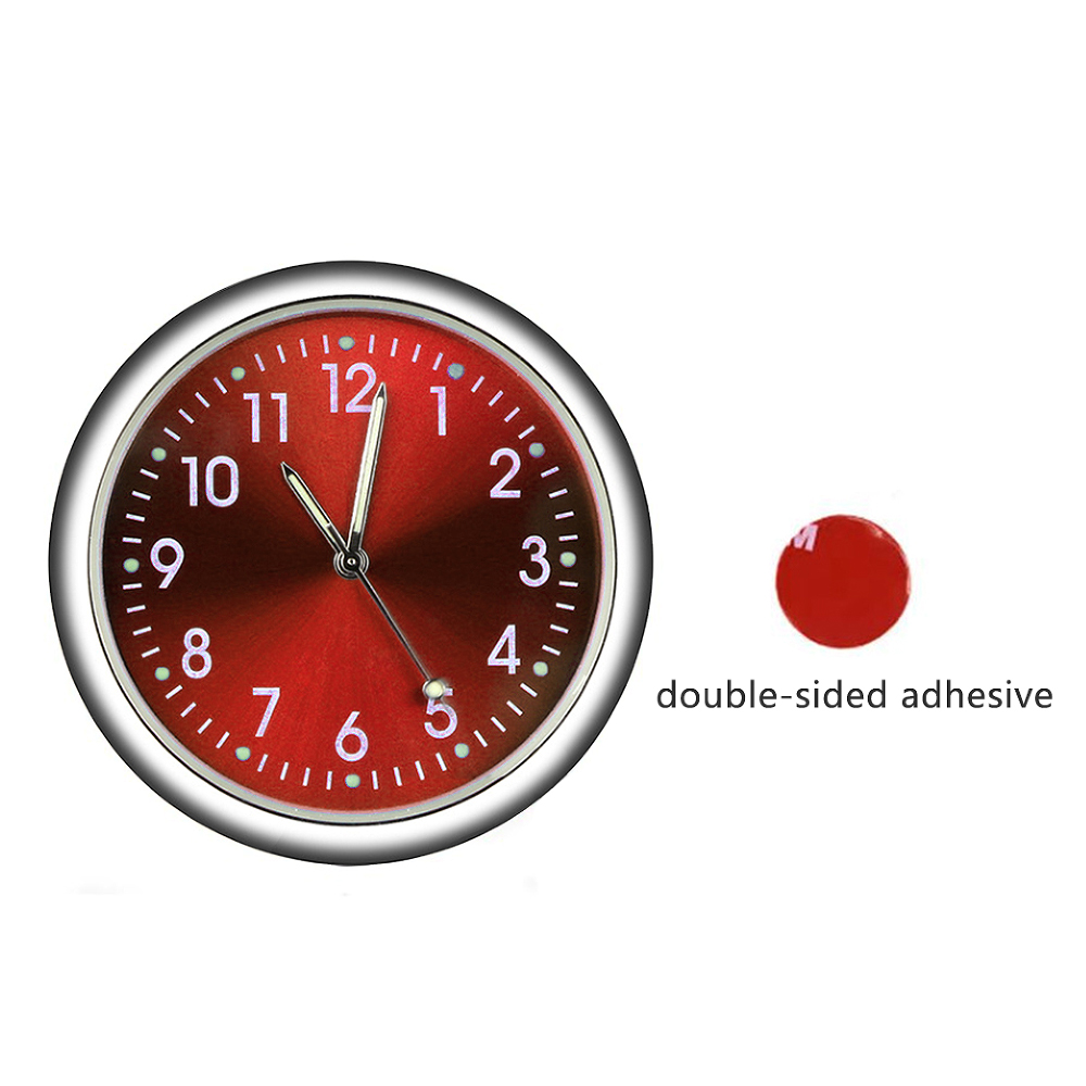Reloj luminoso de calibre automático, Mini reloj de cuarzo resistente al agua con ventilación de aire para coche con Clip, reloj de salida de aire para accesorios de estilismo para coche: Blanco