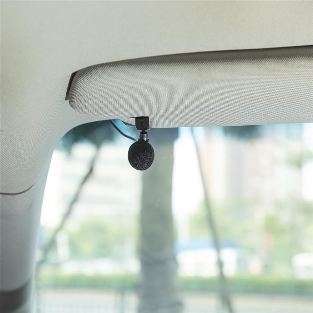 Bil ekstern mikrofon med 3.5mm 3m bluetooth lydkabel u-formet klip til radio automatisk dvd-afspiller biltilbehør
