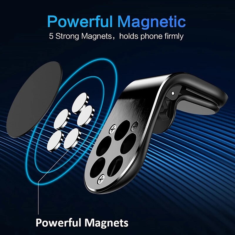 Uslion Magnetische Auto Telefoon Houder Stand Voor Iphone Xiaomi Samsung 360 Metalen Air Vent Magnetische Houder In Auto Gps Mount houder