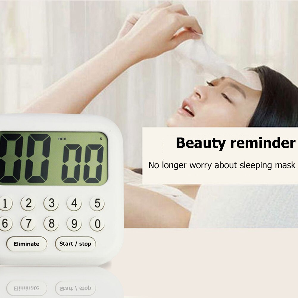 Multi-function Countdown Timer Stopwatch Alarm with LCD Digital Screen Display Cooking Bake Electronic Clock Timer