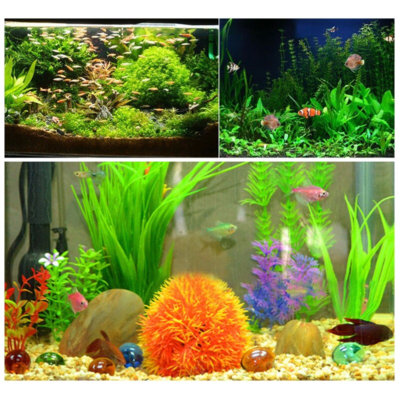 7 x 5 x 10cm 1pc kunstige planter akvarie indretning vand ukrudt ornament plante akvarium akvarium græs simulation dekoration