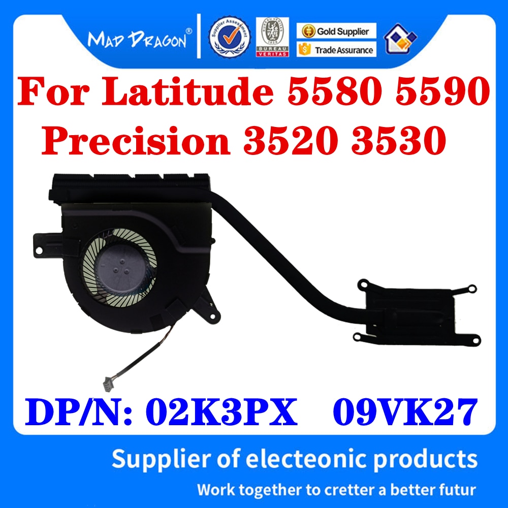 Nuova CPU originale Ventola di Raffreddamento del Dissipatore di Calore per dell latitudine 5580 5590 E5580 di Precisione 3520 3530 Del computer Portatile 09VK27 9VK27 02K3PX 2K3PX