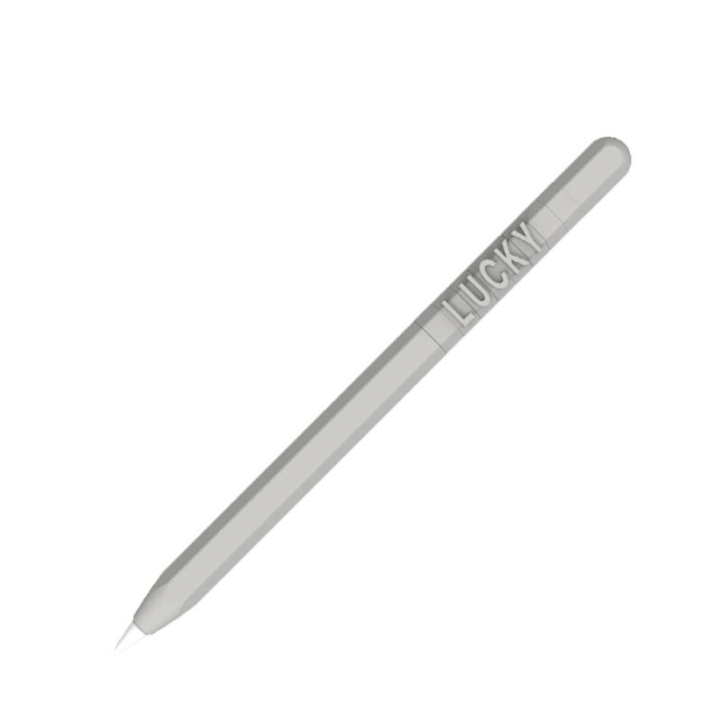 DIY Number Letter Combination Silicone Protective Case Cover for a-pple Pencil: Gray 2nd