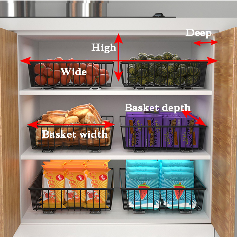 Panier à tiroirs de placard noir, bricolage, organisateur de rangement de cuisine, étagère coulissante, panier d'armoire extractible, Type tiroir, panier en maille