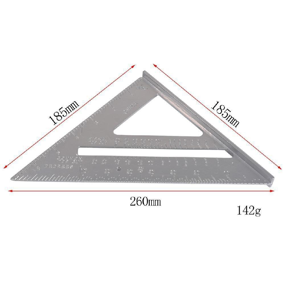 Triangle Square Ruler Aluminum Alloy Speed Protractor 7 inch Tri-square Line Scriber Saw Guide Measurement Tool For Carpenter