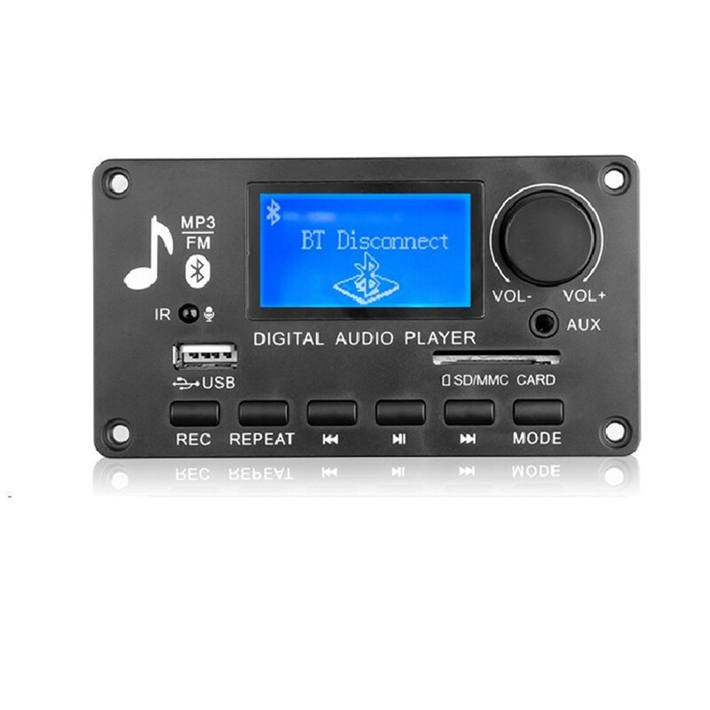 MP3 Decoder Board Audio DAC USB Player WMA WAV FLAC APE Hifi Lossless Decoding With LCD Lyrics Display Recording TF FM