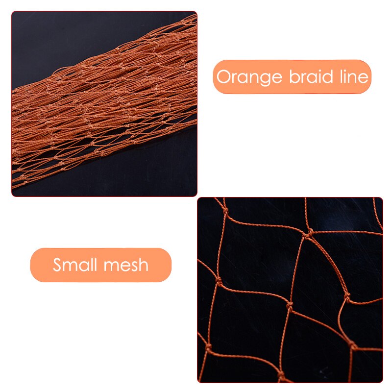 Lawaia Traditional Style Hand Cast Net Fishing Nets Braided Line Handmade Landing Net with Steel Sinkers Height 2.5M
