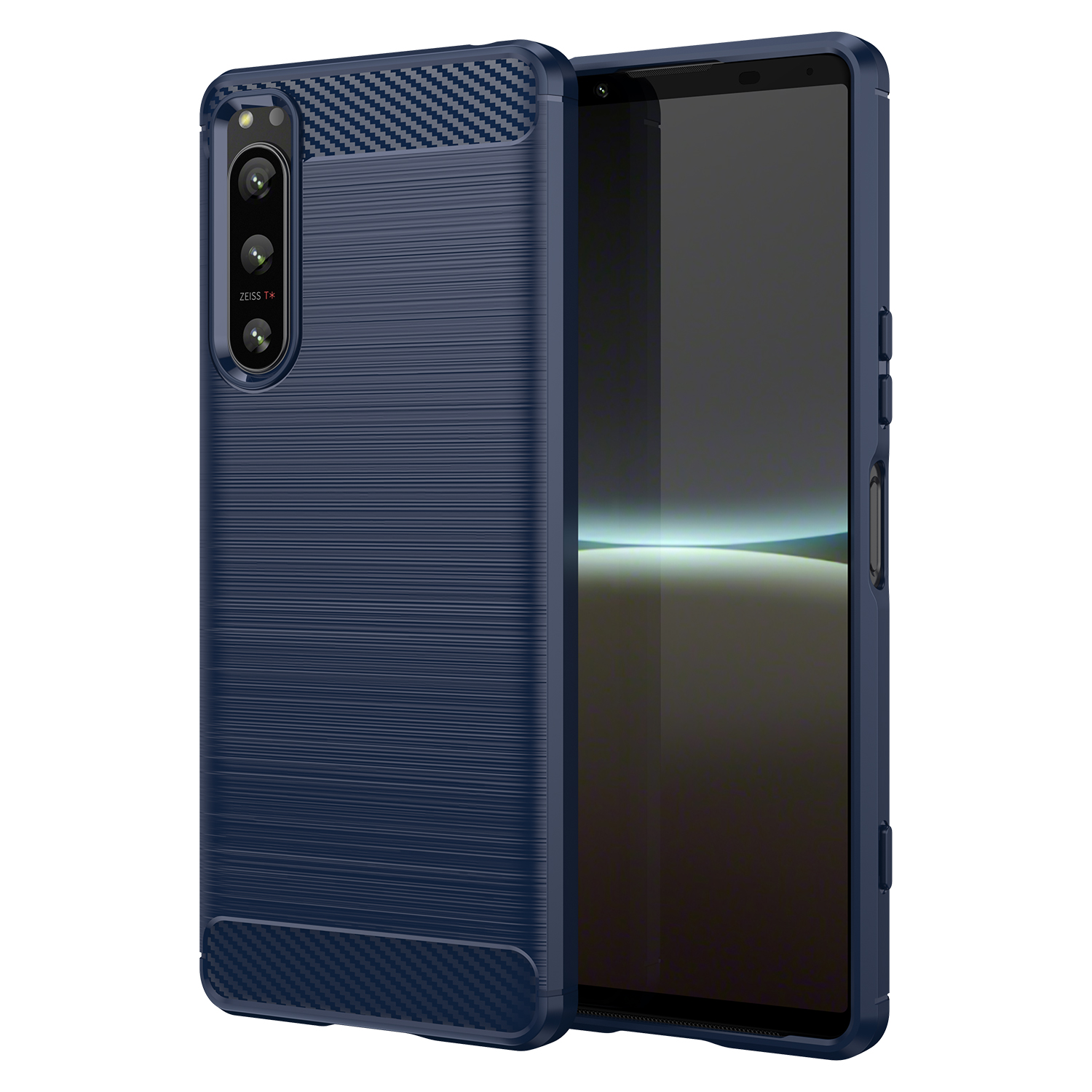Para Sony Xperia 5 IV funda Xperia 5 IV cubierta a prueba de golpes suave silicona teléfono parachoques para Sony Xperia 5 IV III II 5 Fundas 6,1 pulgadas: Acrílico / Azul