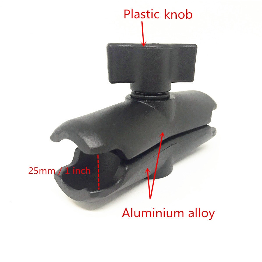 Jadkinsta aluminiumlegering dubbele socket arm 1 inch kogelmontage basisbeugel houder voor motorfiets fiets voor gopro camera