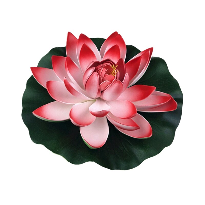 Simulatie van een zwembad, aquarium, bloemendecoratie, waterlelie, buitentuinsculpturen