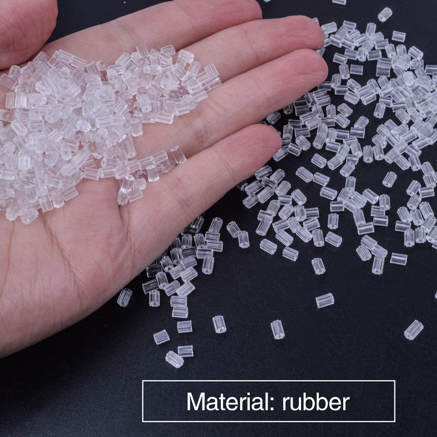 1000Pcs Clear Earring Backs Veiligheid Backs Plastic Kubus Oorbel Draad Stoppers Accessoires Voor Diy Haak Oorbellen Maken Crafting