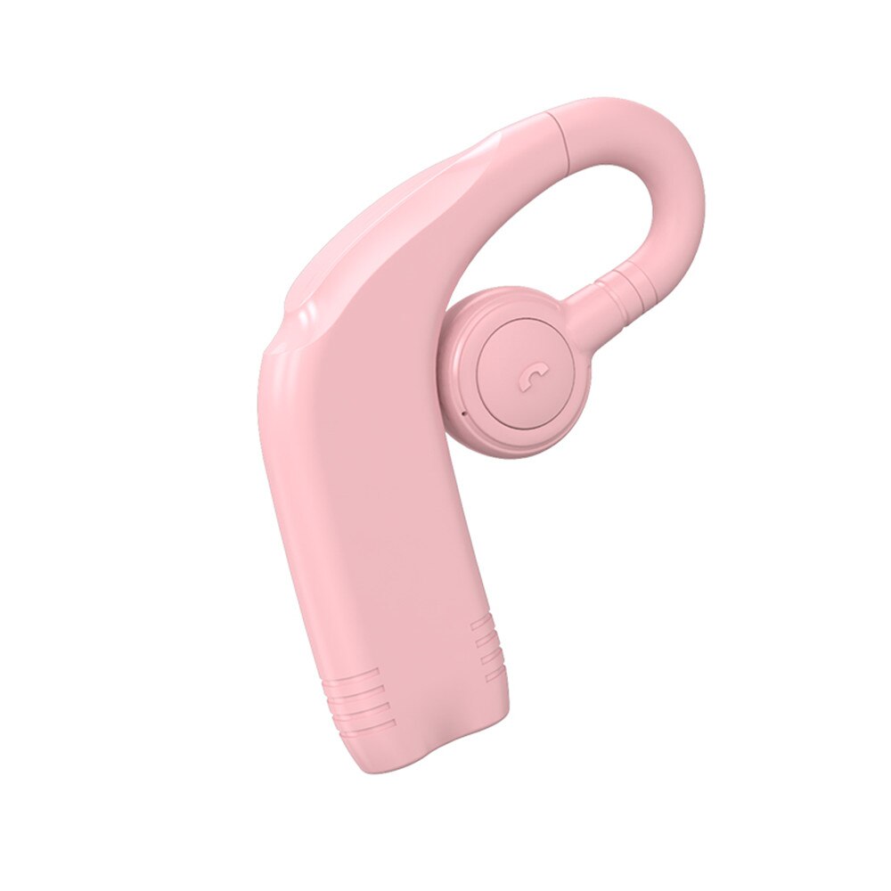 Enkele Oorhaak Lange Standy Capaciteit Headset Bluetooth 5.2 Draadloze Hoofdtelefoon Business Sport Muziek Oortelefoon Met Microfoon: Pink