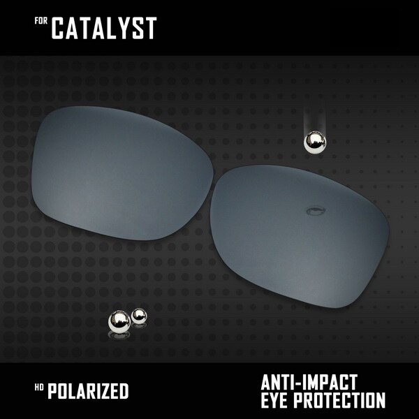 OOWLIT Lenses Replacements For Oakley Catalyst Sunglasses Polarized - Multi Colors: Black Chrome