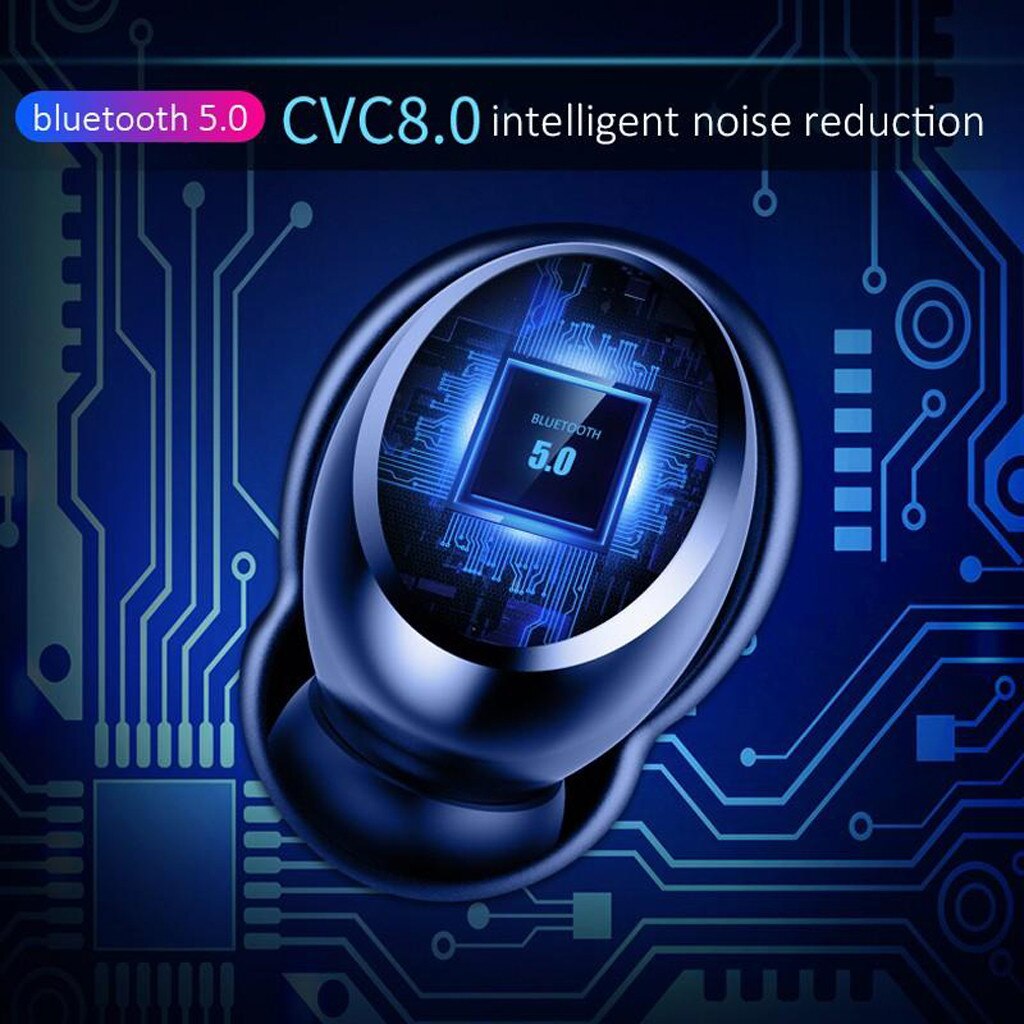 Draadloze Koptelefoon Bluetooth 5.0 Sport Draadloze Koptelefoon Led Digitale Display Tuur Stereo Oordopjes Met Microfoon Headset