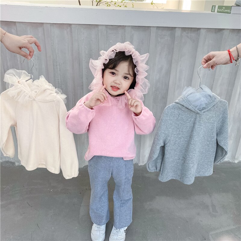 Herfstmeisjes koreaanse hoodies kinderen schattige hoodie kinderkleding meisjes