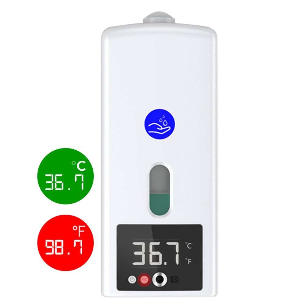 2 in 1 smart wall-mounted automatic non-contact temperature measuring soap dispenser infrared sensor Electric hand sanitizer