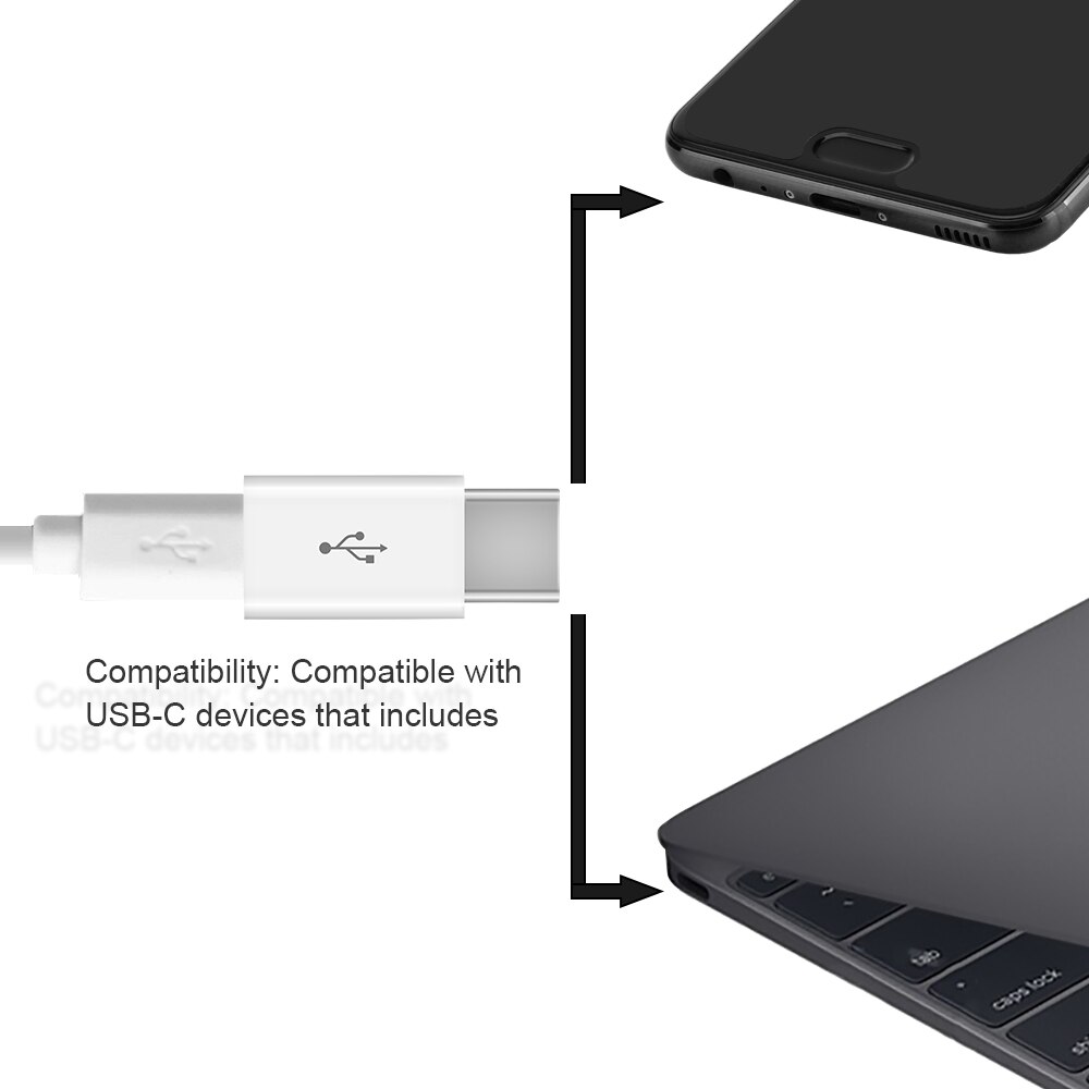 Pequeno micro usb fêmea para tipo c macho, requintado, adaptador conversor geral para tipo c samsung