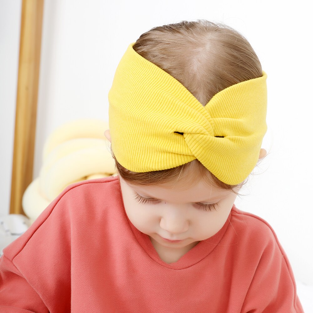Kid Baby Girl Criss Cross Headband Toddlers Cotton Bow Hair Band Accessories Headwear Headband Pink Red Black White Gray yellow: M