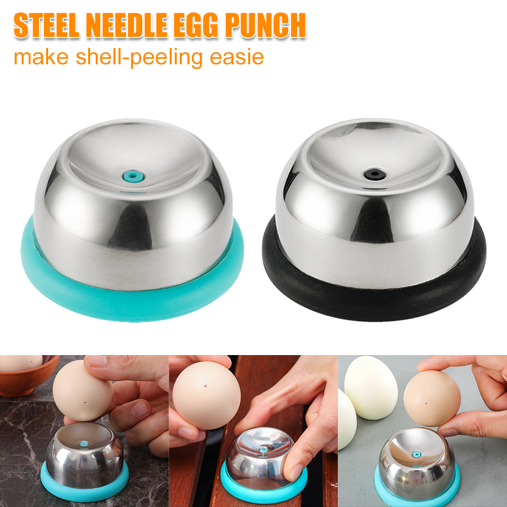 Perforador de huevo de acero inoxidable, punzón duradero con separador de agujero de aguja para huevo duro, utensilios de cocina