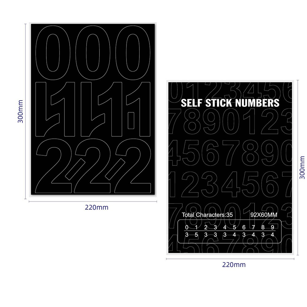 Vinyl Letters and Numbers Stickers Waterproof Sunproof Bottles Mailbox DIY Label Sticker All-purpose Kitchen Bathroom Home Label