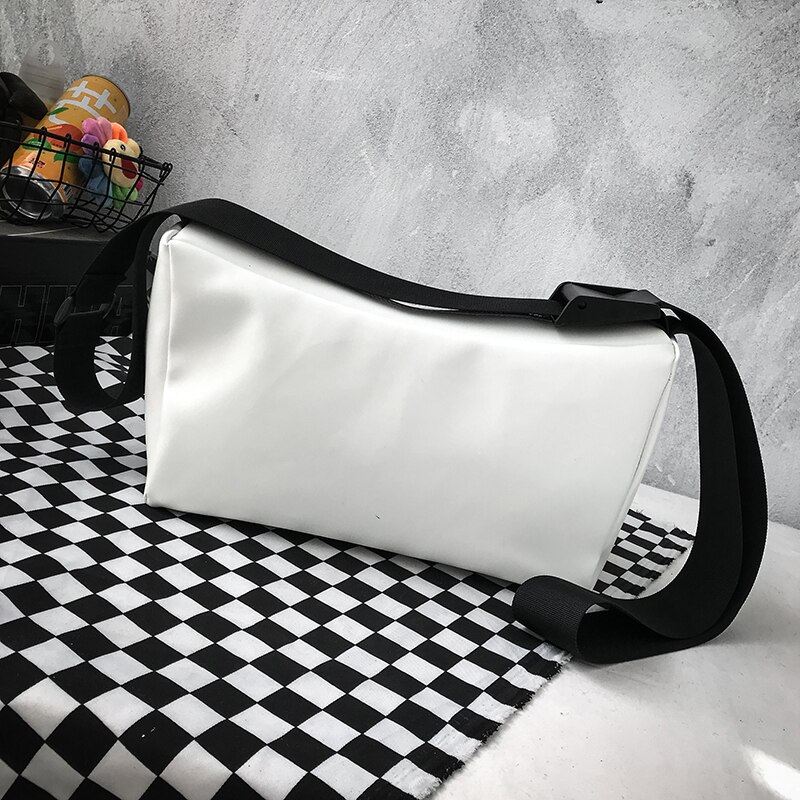 Messenger Bag Couple Japanese Brand Female Bag Shoulder Bag Ins Personality Hip-hop Shoulder Bag Casual All-match Bag: white