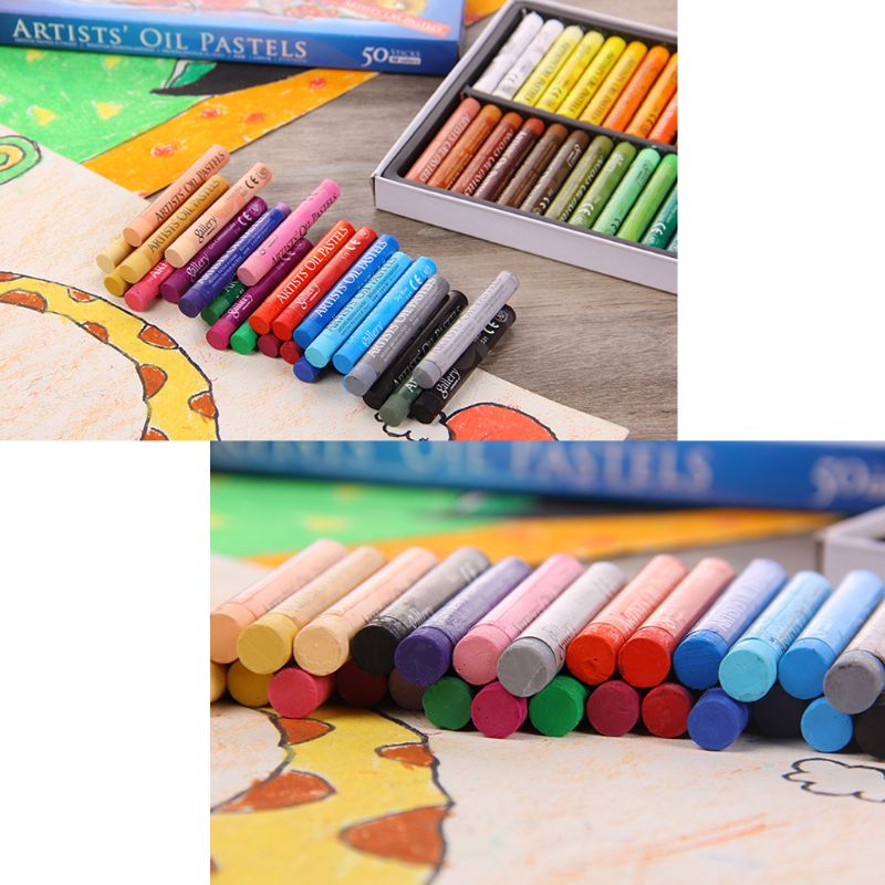 48 farver oliepastel til kunstnerstuderende graffiti blødt pastelmaleri tegning pen skolepapir