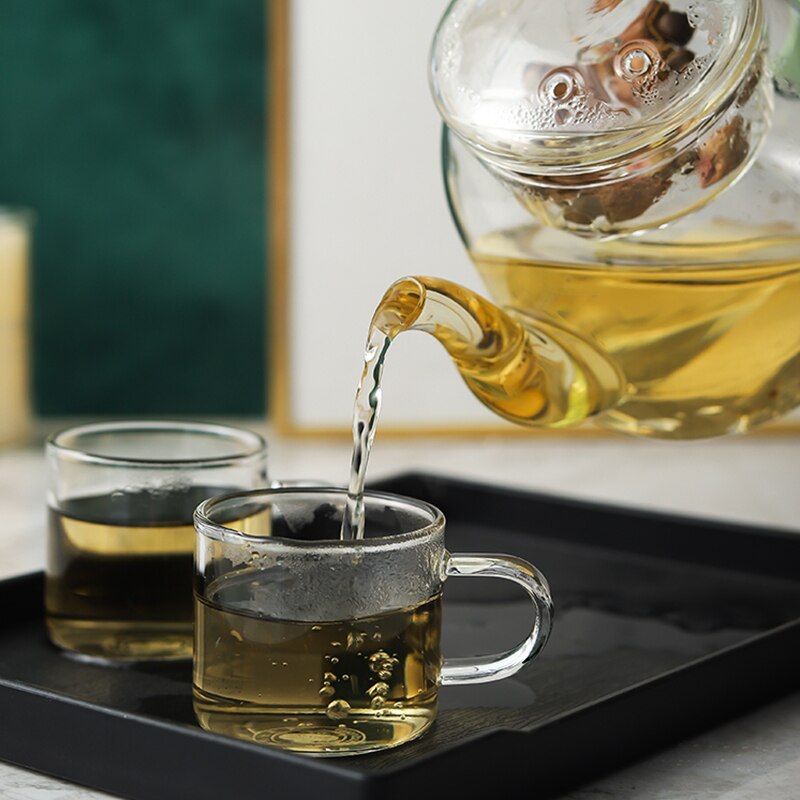 700/1400ml stor kapacitet glas te gryde kog te ware glas dampende tekande gaskomfur varmebestandig glas gryde vand kedel