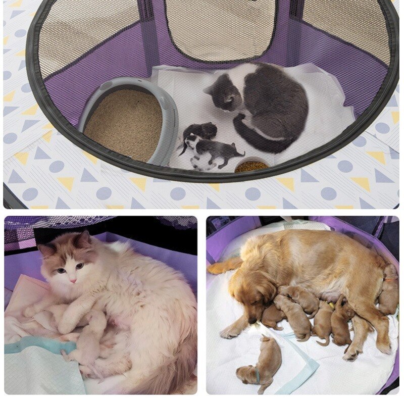 Tragbare Haustier Laufstall Katze Zelt Bett Klapp Hund Haus KäFeige Für Hunde Katzen Baby Zimmer Welpen Innen Runde Zaun Haustier Liefert