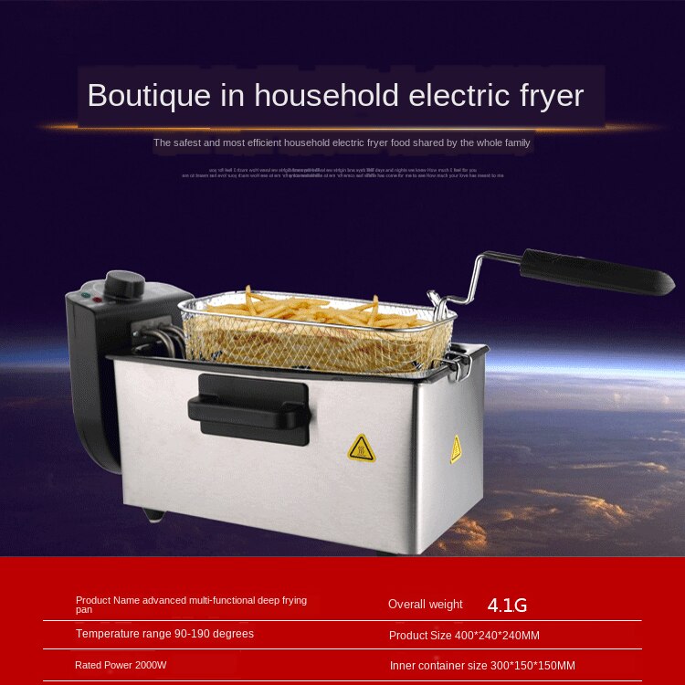 Deep Frying Pan Fries Machine Sootless Automatic Constant Temperature Fryer