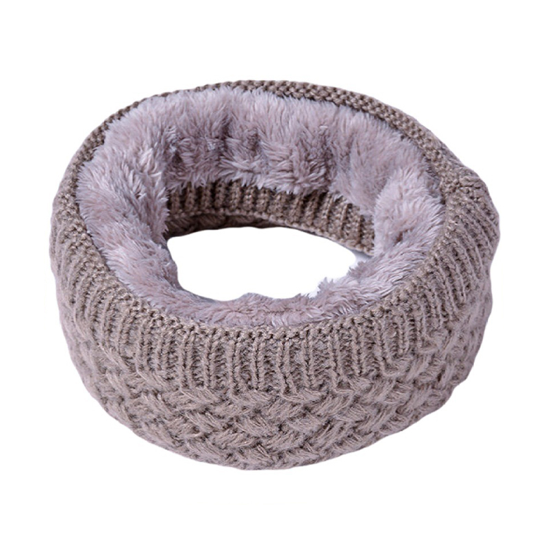 Sjaal Winter Vrouwen Mannen Solid Breien Kraag Dikke Warme Velveted Ringen Sjaals Allmatch Uitlaat