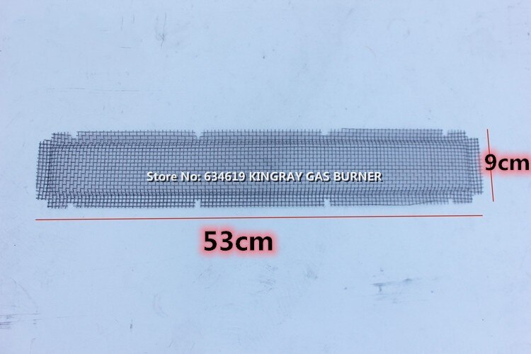 Malla de combustión para quemador de Gas, hierro, cromo, aluminio, resistente al calor, pantalla de malla, quemador, superficie duradera, red de protección: 530x90mm