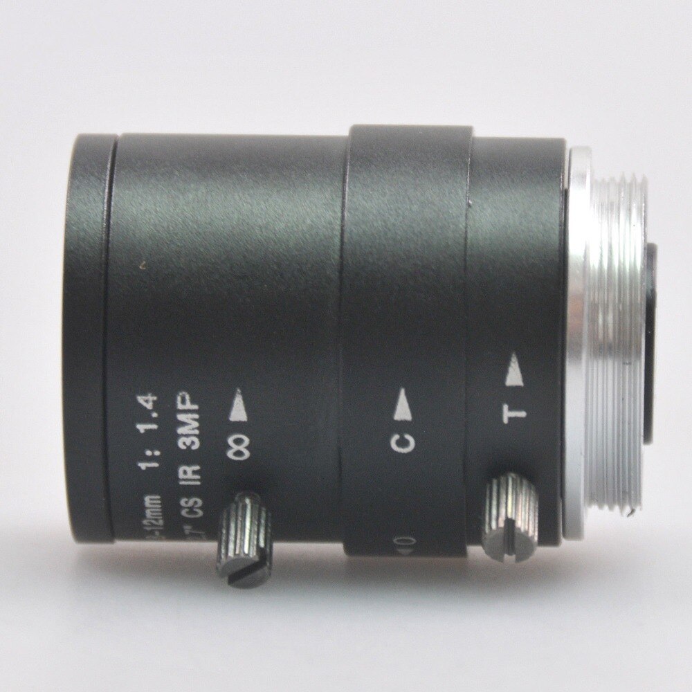 2.8-12mm CS Mount Security CCTV Lens F1.4 HD 3MP Zoom Focus IR