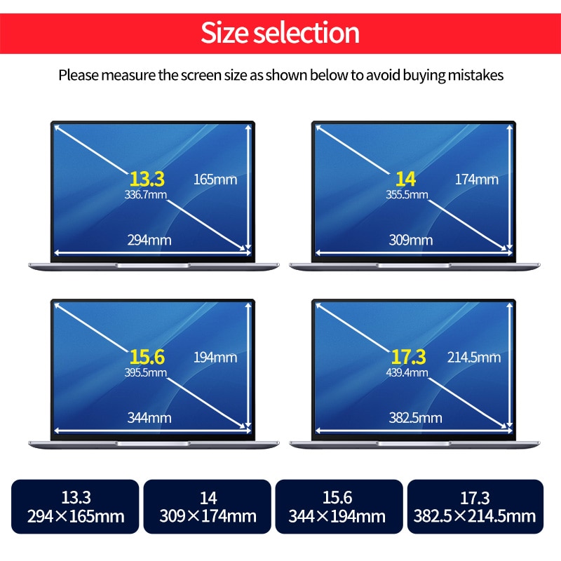 HD Protective Film for Laptops 12 13 14 15 17 inch Flexible Glass Film 16:9 Laptop Screen protector Lenovo ASUS HP Xiaomi Dell
