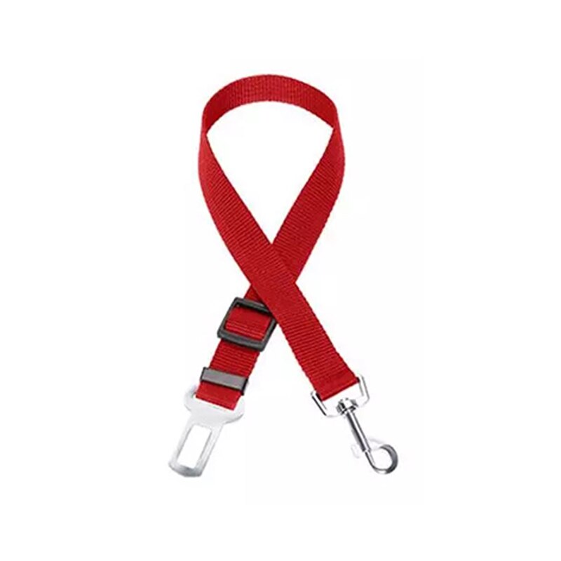 Hondenriem Auto Verstelbare Harnas Hond Veiligheidsgordel Leash Multi-color Hondenriem Reizen Clip Dierbenodigdheden Voor Kleine medium Honden: Red