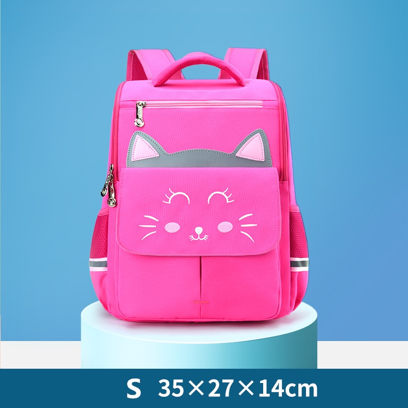 Lovely Cat Girl School Bags for Kids backpack 1-6 Grade School Backpacks Little Girls School Bag bookbag mochila