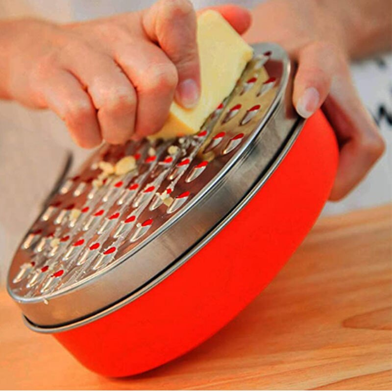 Kaas Rasp Citroen Zester Met Voedsel Opslag Container En Deksel-Groente Chopper Grinder Rasp Voor Gember & Groenten Doos rasp