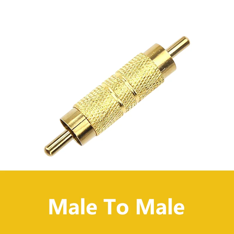 Durcheinander RCA Inline Koppler Stecker auf Stecker Vergoldeter Stecker A/V Adapter M/M Stecker RCA Schreiner für CCTV Kamera: Unter 5 Stücke
