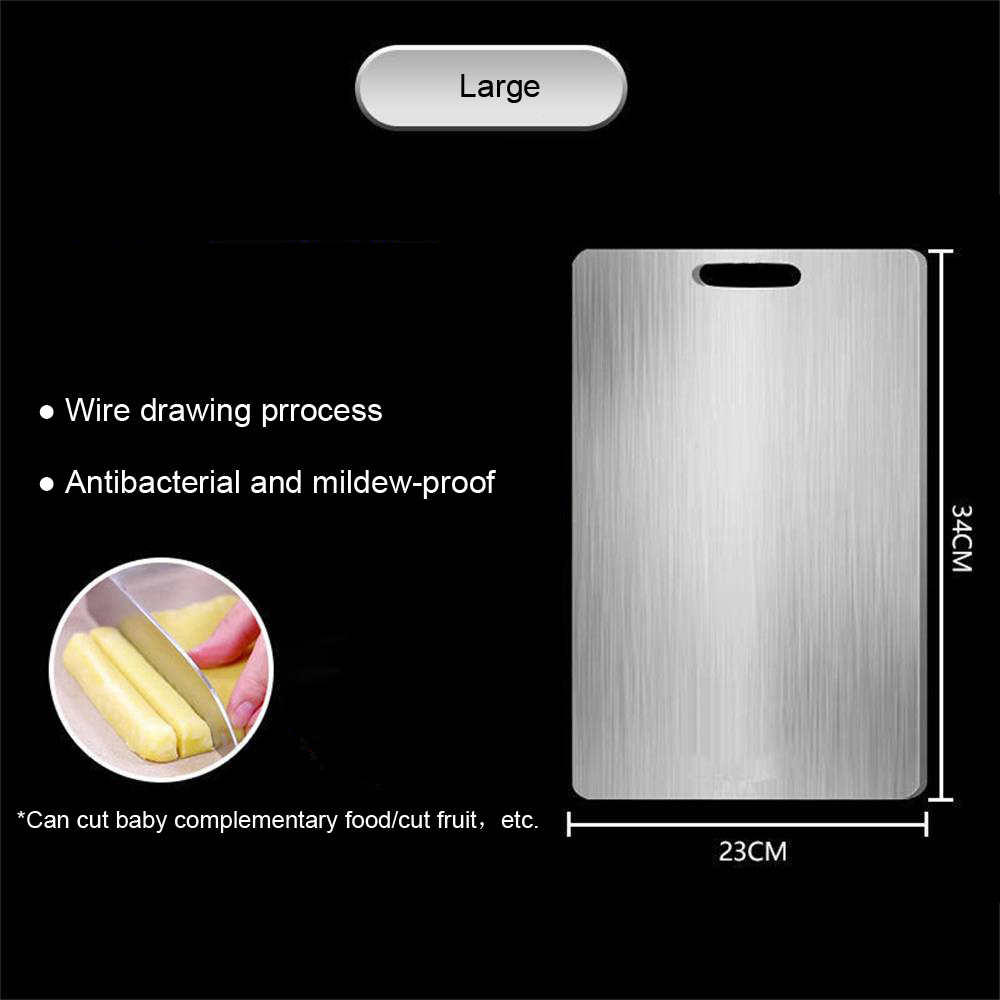 Panneau et planche à découper en acier inoxydable 316, planche à découper épaisse Double face pour la cuisine et la maison, bloc de pâte à pétrir: Black