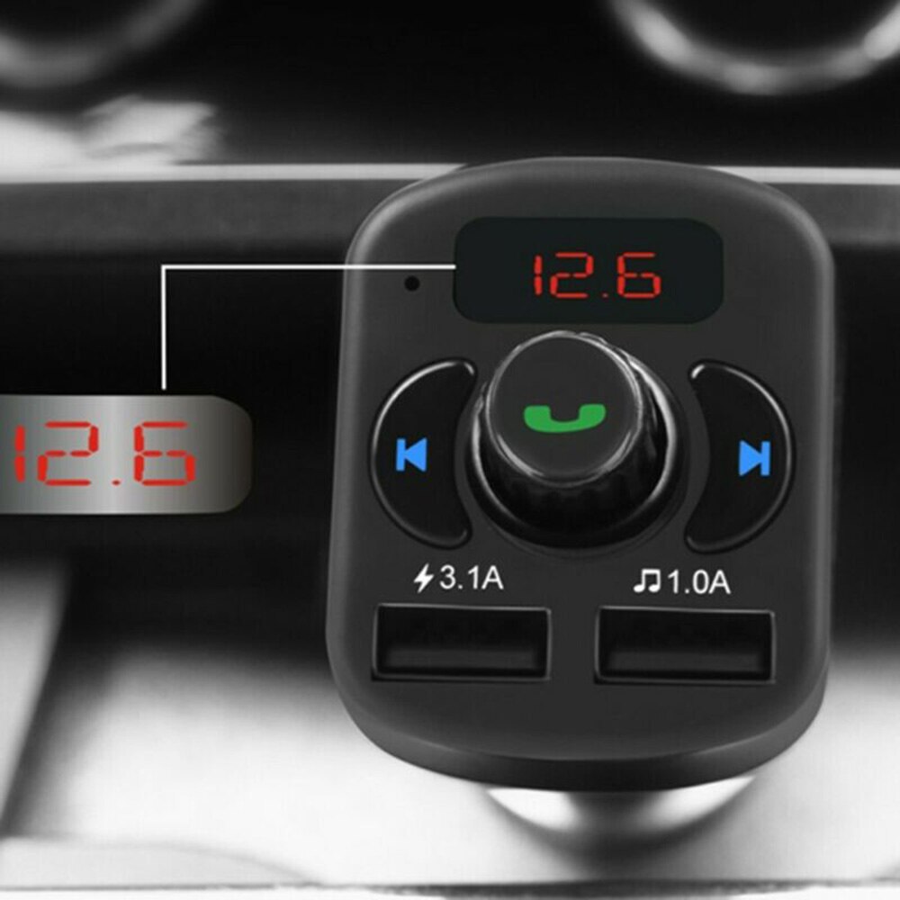 Handsfree Fm-zender Fm-zender Speler Dual Usb Charge Draadloze