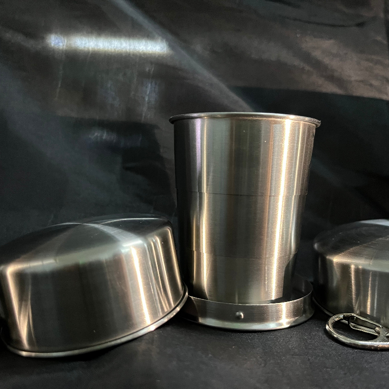 Portable Stainless Steel Foldable Cup 75ml/150ml/250ml Outdoor Travel Collapsible Coffee Mug Telescopic Hiking Camping Water