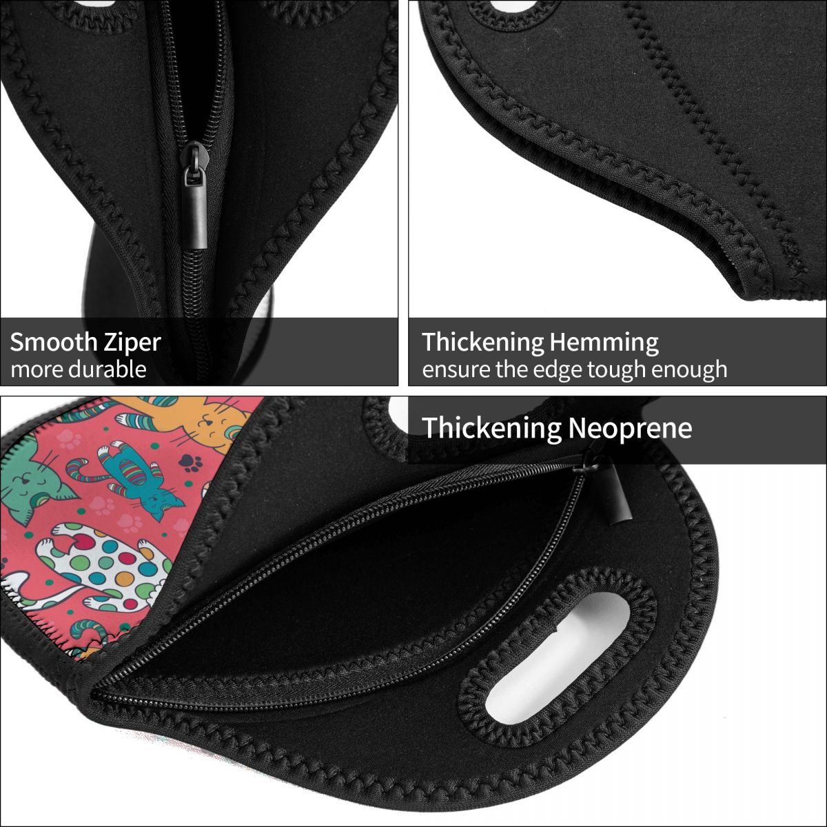 Fiambrera con forma de gato para niños, niñas y mujeres, bolsa organizadora para Picnic, Camping, frutas y bebidas