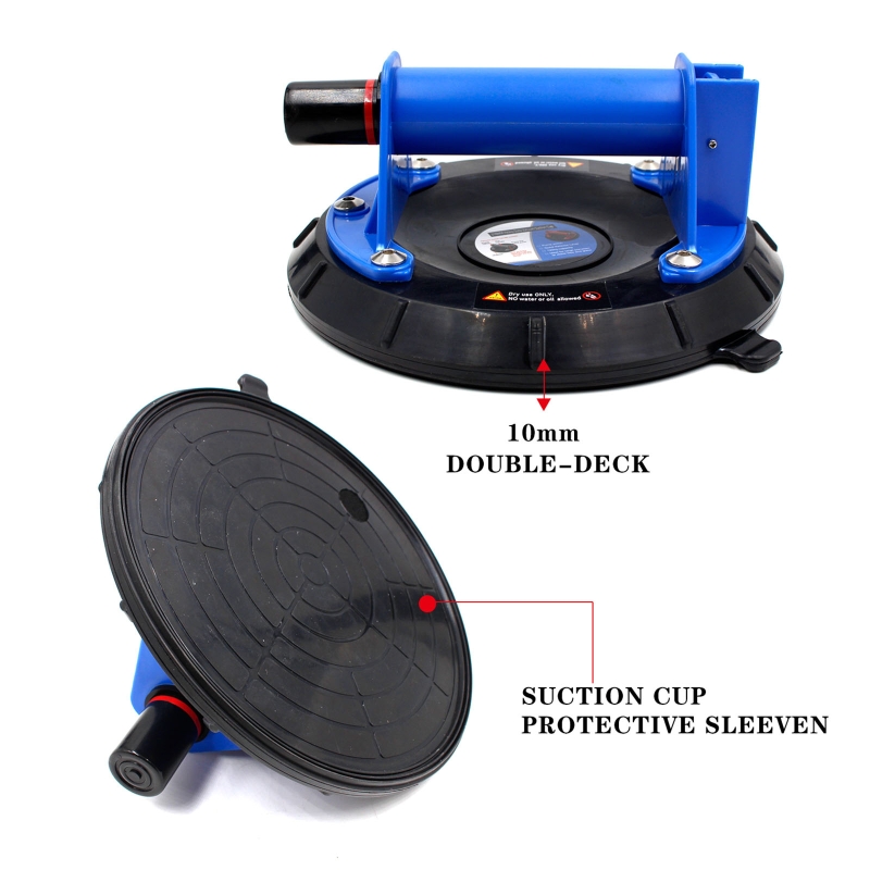 Vacuum Suction Cup 8inch 200kg Bearing Capacity Heavy Duty Vacuum Lifter for Granite Tile Glass Mirror Pulling &amp; Lifting G8TB