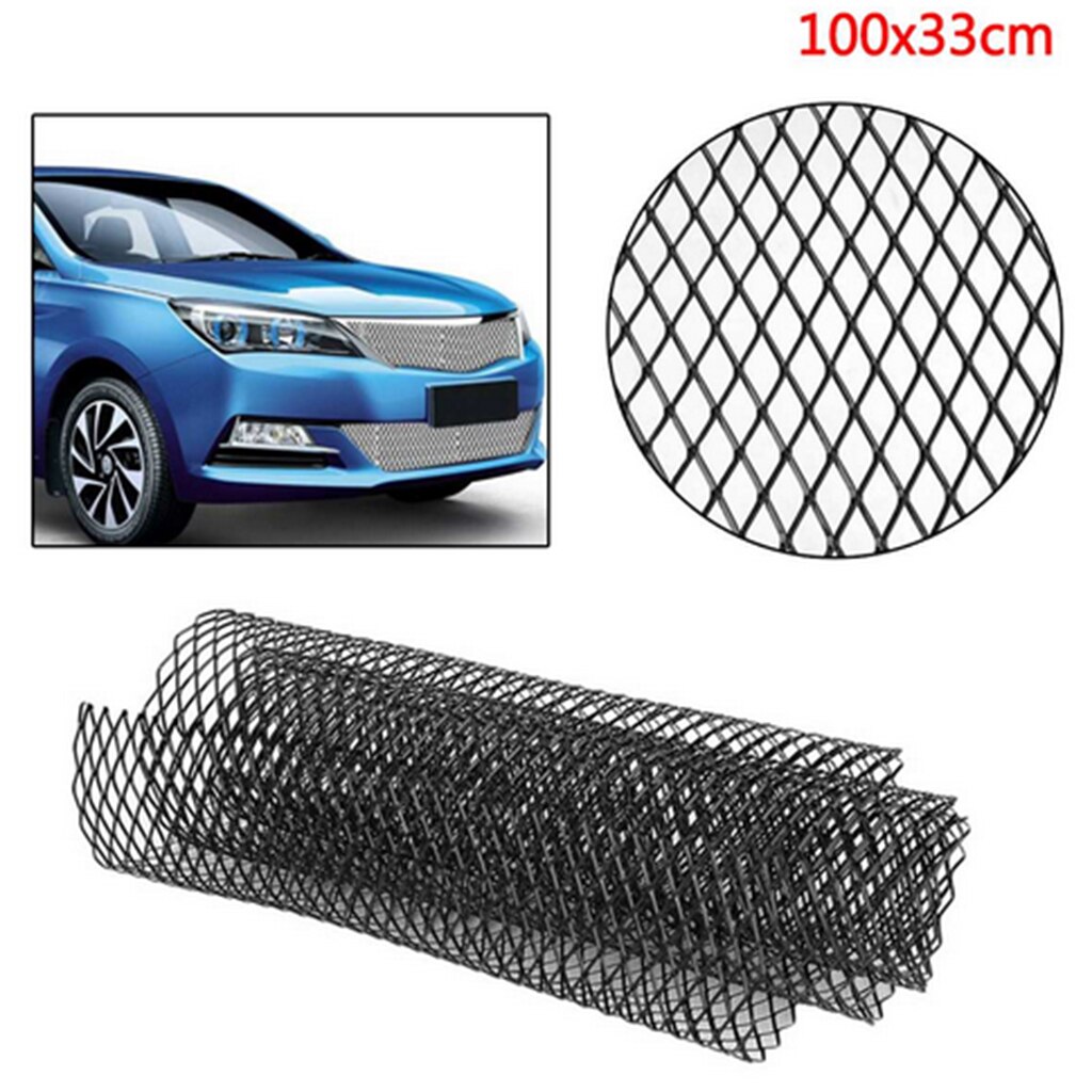 1 Pcs 40X13 Inch Ruitvorm Grille Mesh Net Voor Auto Grill Bumper 10X20 Mm Voor bumper Body Kit Hood Vent Voertuig Opening Etc