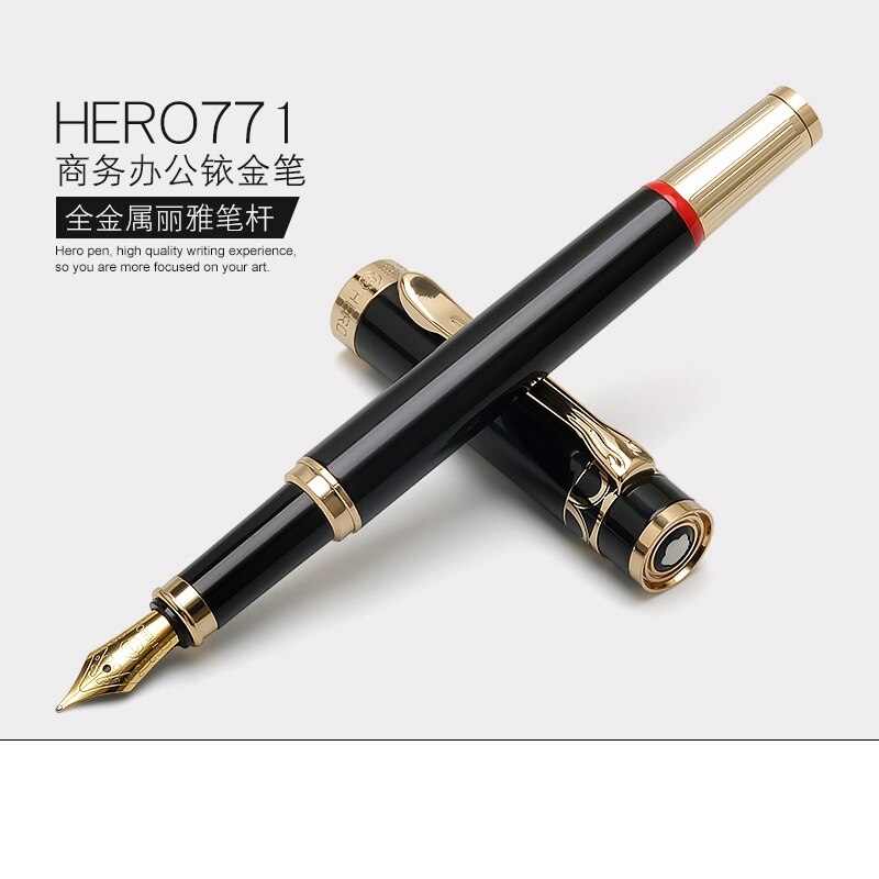 Hero Fountain Pens Authentic 771 Business Unique Pen Top Logo Metal Pen